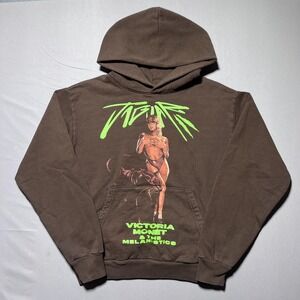 Victoria Monet Hoodie Mens Medium Brown Jaguar II Pullover Tour Heavyweight